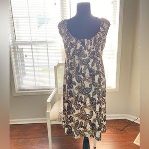 Short brown & cream dress